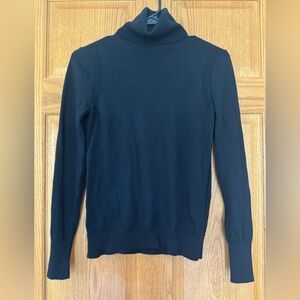 Banana Republic Black Pima Cotton Cashmere Turtleneck Sweater | Women’s XS
